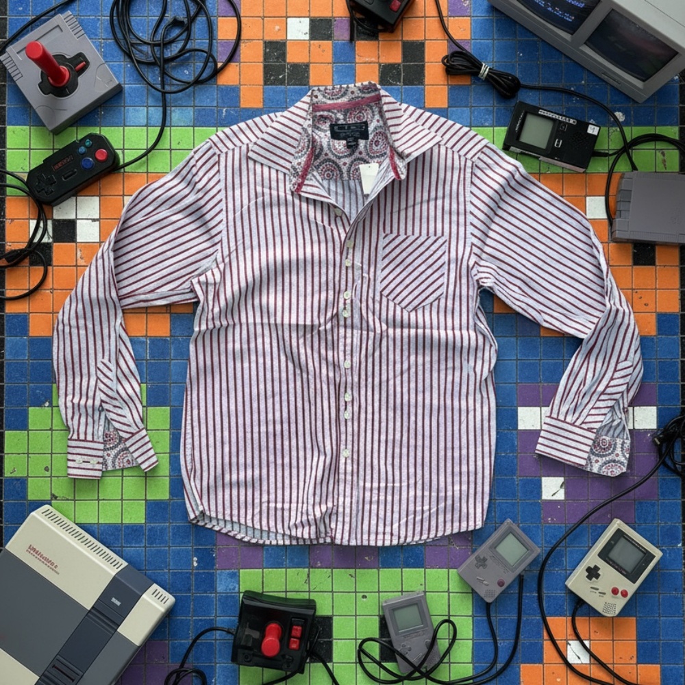 UG Purple Label Stripe Shirt Red Regular